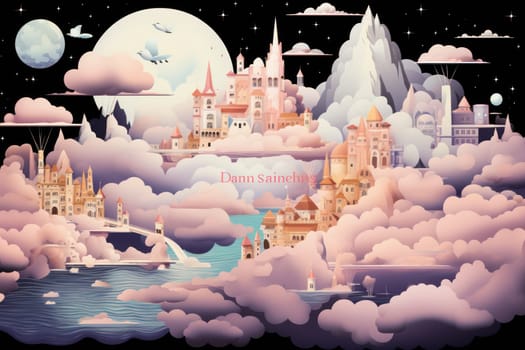 In the realm of fantasy, whimsical cloud castles grace the skies, defying gravity and capturing the imagination of dreamers.