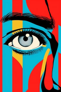 man woman gossip beautiful illustration face girl pop sexy wow poster background attractive mouth comic advertisement fashion style retro pretty art art. Generative AI.