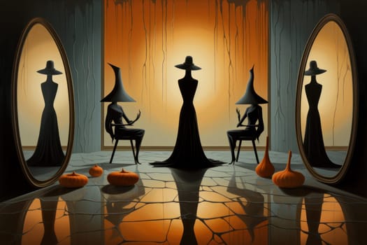 A mesmerizing portrayal of enchanted shadow mirrors, each reflecting tantalizing glimpses of parallel realms and alternate versions of oneself.