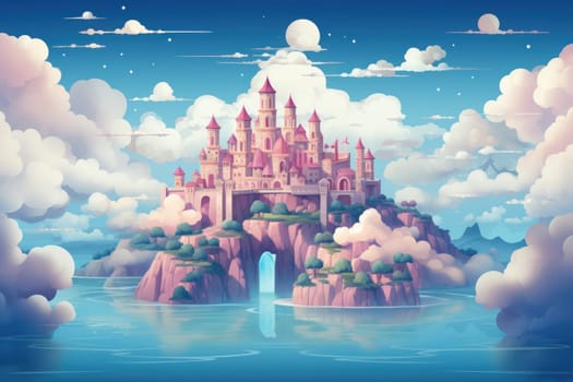In the realm of fantasy, whimsical cloud castles grace the skies, defying gravity and capturing the imagination of dreamers.