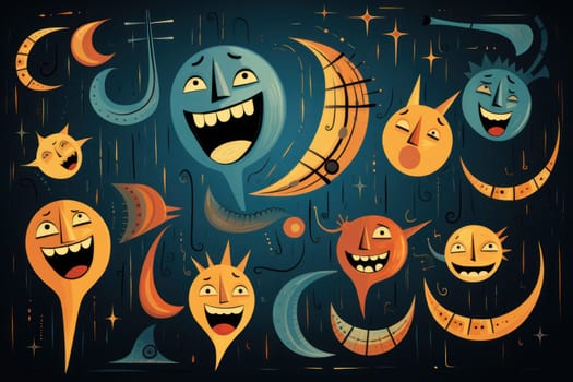 A whimsical portrayal of mischievous laughter sprites, their infectious joy and mirth radiating as they frolic through enchanted meadows.