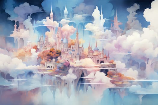 In the realm of fantasy, whimsical cloud castles grace the skies, defying gravity and capturing the imagination of dreamers.