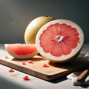 Beautiful picture with water drops, fruits. High quality photo