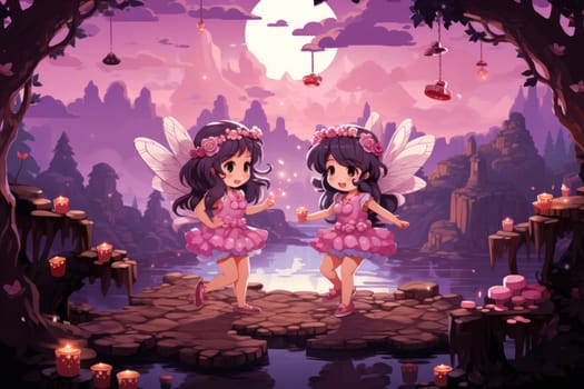 Immerse yourself in the enchanting world of holiday magic with this captivating illustration by a professional visual artist.