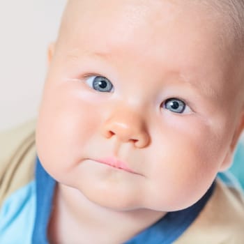 Closeup portrait of an adorable baby