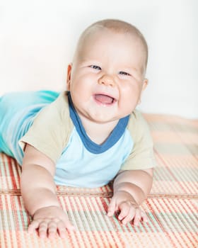 Cute beautiful baby is smiling