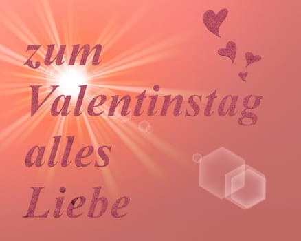 in  letters, all love for valentines day