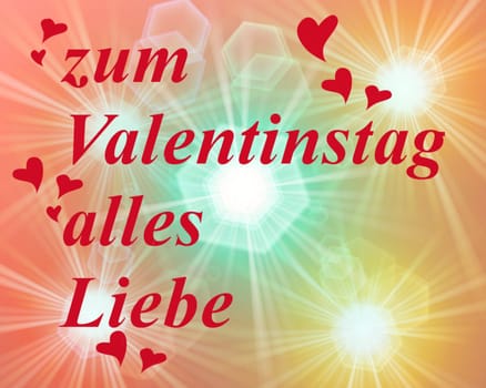 in  letters, all love for valentines day
