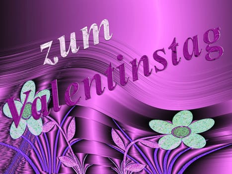 in German letters, all love for valentines day