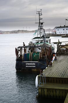 Fishing boat at the dock waiting to go out to sea