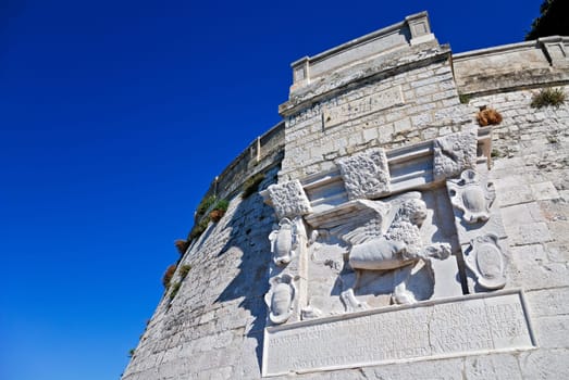 Venetian Lion of St. Mark on fortress wall
