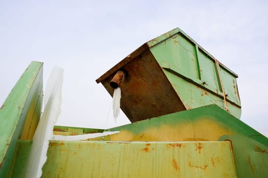 Containers on the construction site