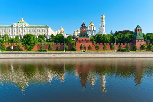 Beautiful view of  Moscow Kremlin and Moskva river, Russia