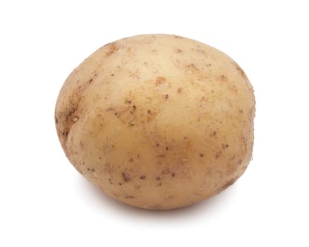 New fresh potatoes isolated on white background