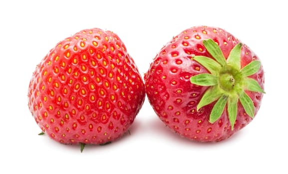Fresh sweet strawberry isolated on white background