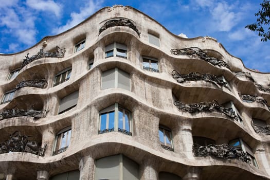 Famous Gaudi's masterpiece - Casa Mila or La Pedrera, Barcelona, Spain
