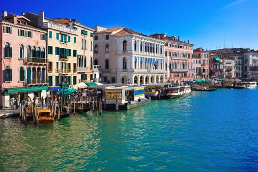 Beautiful view of famous Grand Canal in Venice, Italy