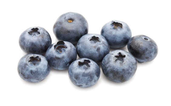 Fresh blueberry or bilberry  isolated on white background