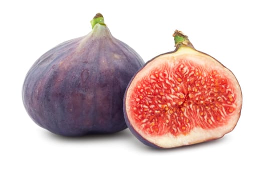 Fresh fig fruits isolated on white background