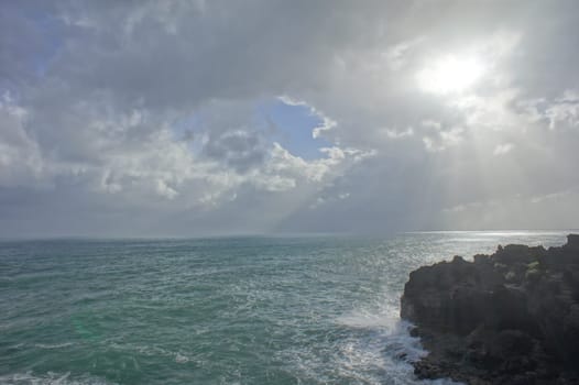 Colred Sunrise Clouds over the Atlantic Ocean in Tenerife Canary Islands