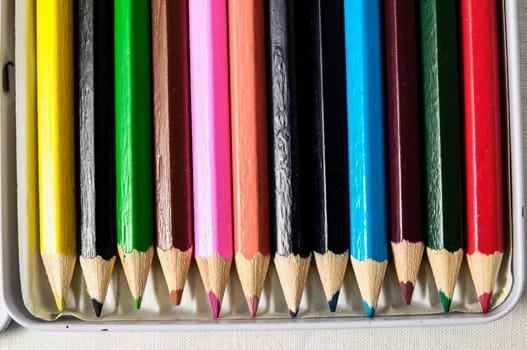 New Pencils Textured Set on a White Background