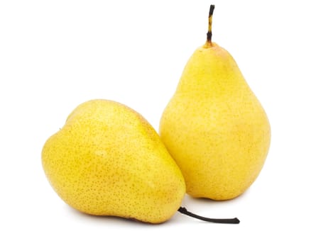 Fresh ripe pears isolated on white background