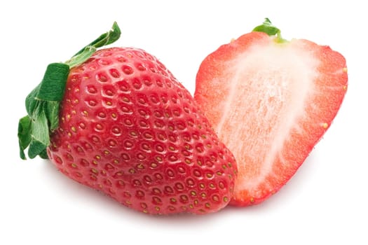 Fresh sweet strawberry isolated on white background
