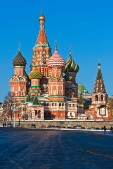 St Basil Cathedral at Red Square, Moscow Kremlin, Russia.