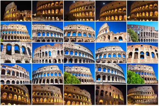 Beautiful view of famous ancient Colosseum in Rome, Italy
