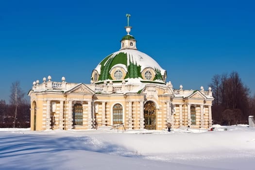 Grotto pavilion in park Kuskovo, Moscow