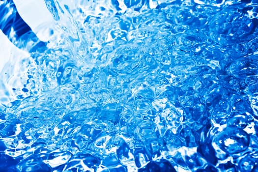 Transparent water splashes on white background