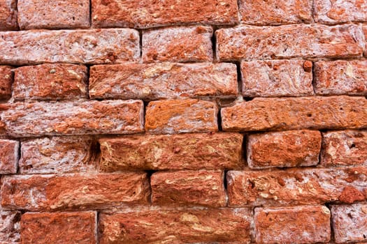 Beautiful old red brick wall texture background
