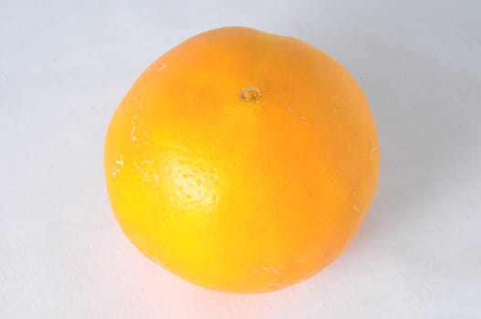Very Ripe Healthy Orange on a White Background