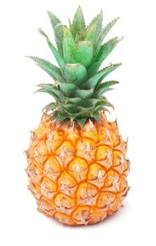 Ripe tasty pineapple isolated on white background