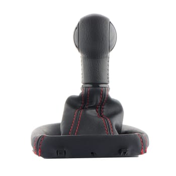 Car gear stick isolated on white background.