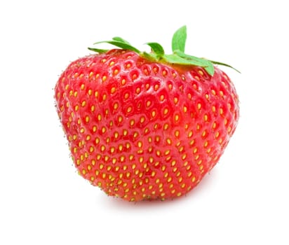 Fresh sweet strawberry isolated on white background