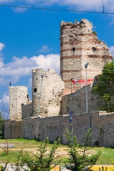 Ancient Byzantine City Walls of Istanbul, Turkey