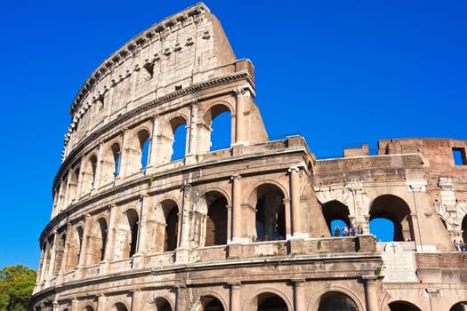 Beautiful view of famous ancient Colosseum in Rome, Italy