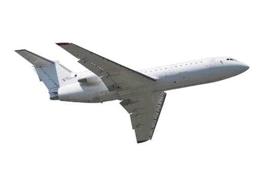 Beautiful passenger airplane isolated on white background