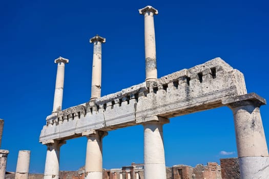 Famous ruins of ancient town Pompeii in Italy