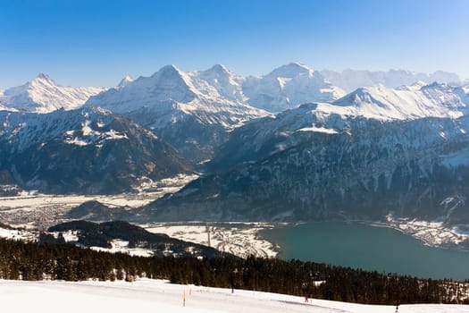 Bernese four-thousanders above Lake Thun