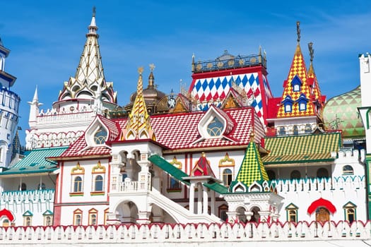 Beautiful view of kremlin in Izmailovo, Moscow, Russia