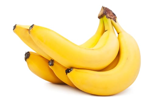 Fresh yellow banana isolated on white background