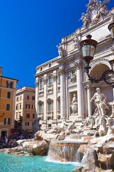 Fountain di Trevi - most famous fountain in Rome, Italy