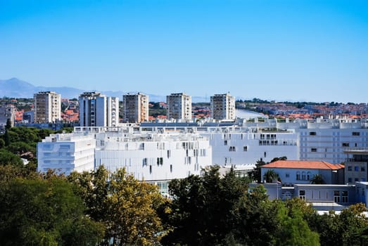 Residential buildings in modern Zadar