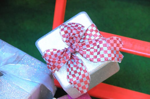 Some Christmas Gifts Presents with Typical Paper