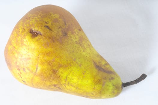 Very Ripe Healthy Pear on a White Background