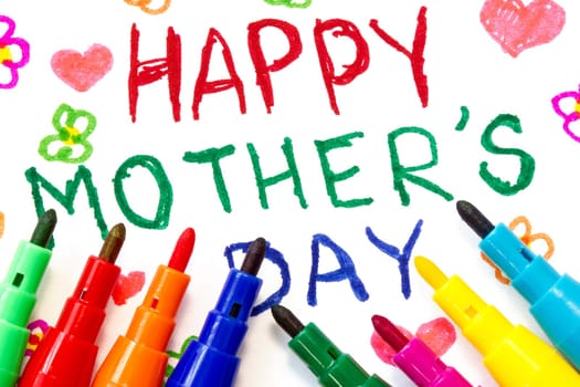 Happy mothers day card made by a child