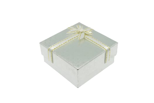 Silver gift box for Christmas, Thanksgiving, Birthday, Holiday, New year and other important festival.