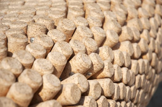 Background pattern of wine bottles corks